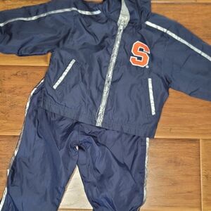 Kids Navy and Silver Track Set with Syracuse Logo